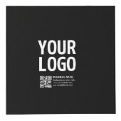 Cube Photo Votre logo avec code QR et texte modifiables (Devant)