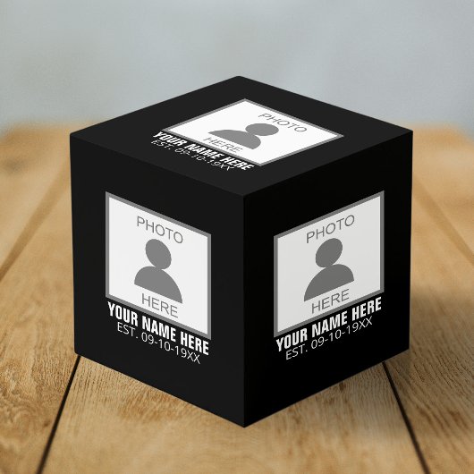 Cube Photo Votre photo ici Nom et âge