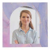 Cube Photo Watercolor Custom Name Monogram (Droite)