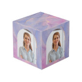 Cube Photo Watercolor Custom Name Monogram (Angle arrière)