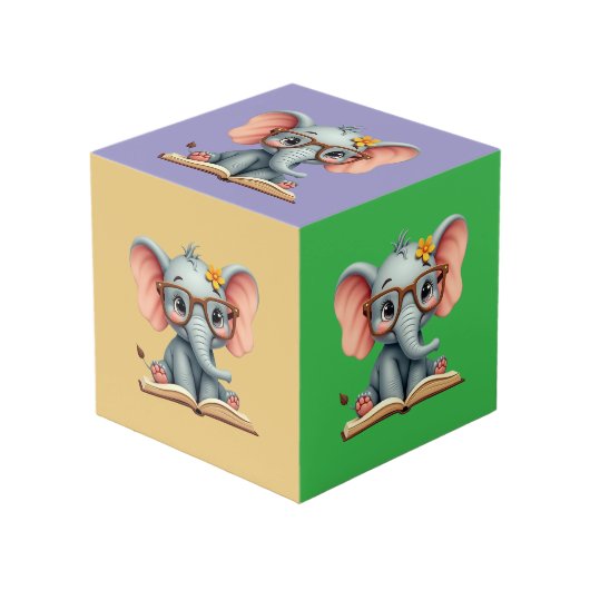 Cube Photo Wise Baby Elephant (Angle devant)