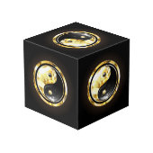 Cube Photo Yin Yang or sur noir (Angle arrière)