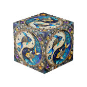 Cube Photo Zodiac - Poissons de poisson Yin et Yang (Angle arrière)