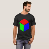 Cube - Rood, groen en blauw T-shirt (Voorkant volledig)