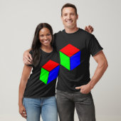 Cube - Rood, groen en blauw T-shirt (Unisex)