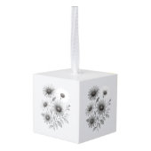 Cube Spring Ornament - Daisy Print - Corrine & Co (Achter hoekig)