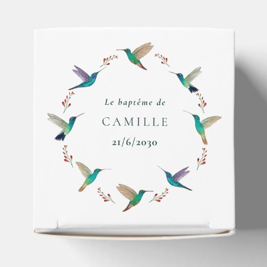 Cube surprise baptême bedankdoosjes (Bovenkant)