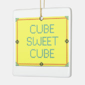 Cube Sweet Cube | Humor werkplek Keramisch Ornament (Links)