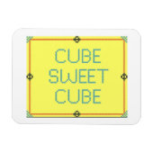 Cube Sweet Cube | Humor werkplek Magneet (Horizontaal)