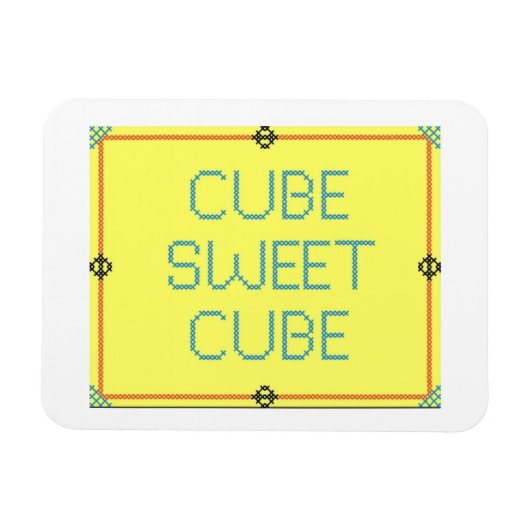 Cube Sweet Cube | Humor werkplek Magneet (Horizontaal)