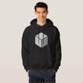 Cube - Wit op donker Hoodie (Voorkant volledig)