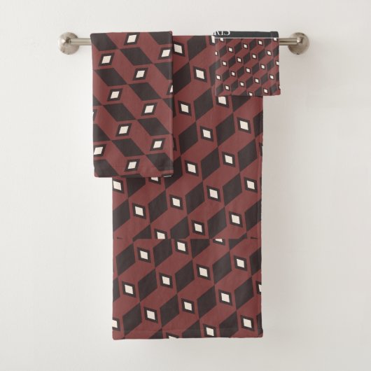 Cubes Brown Black Minimal Motif (En situation)