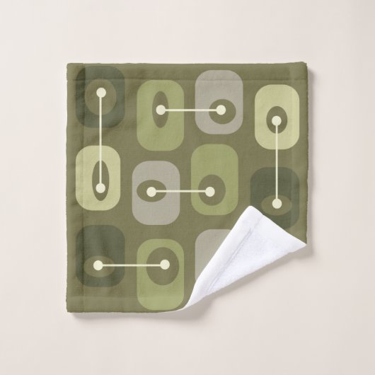 Cubes de Squishy Abstraits Vert olive (Gant de toilette)