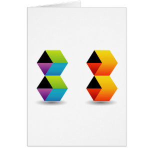 cubes et ombre colorés