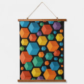 Cubes galore Wood Topped Wall Tapestry Hangend Wandkleed (Voorkant 2)