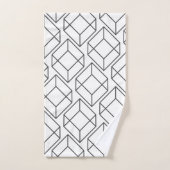 Cubes géométriques gris modernes (Serviette à main)