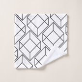 Cubes géométriques gris modernes (Gant de toilette)