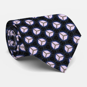 Cubes Lumineux sur Cravate Bleue