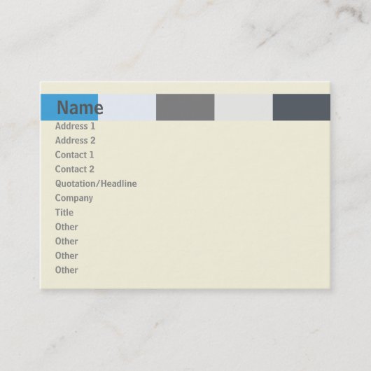 Cubicle - Chubby Visitekaartje (Voorkant)