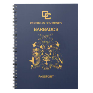 Cubierta del pasaporte de Barbados Notitieboek