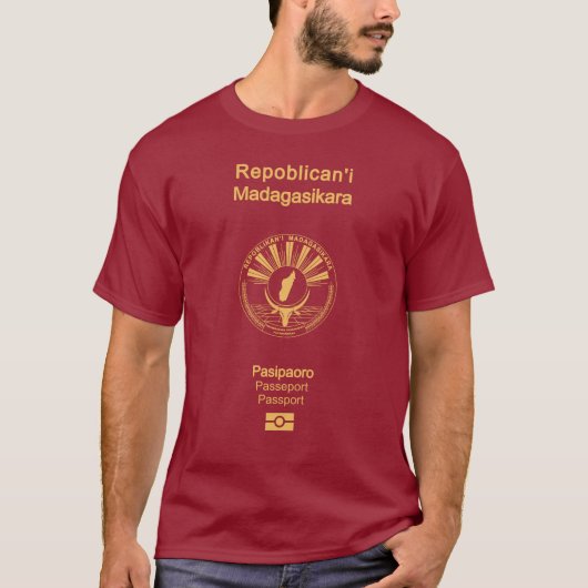 Cubierta del pasaporte de Madagascar T-shirt (Voorkant)
