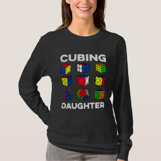 Cubing Daughter Speedcubing Speedsolving Cuber T-shirt