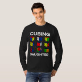 Cubing Daughter Speedcubing Speedsolving Cuber T-shirt (Voorkant volledig)