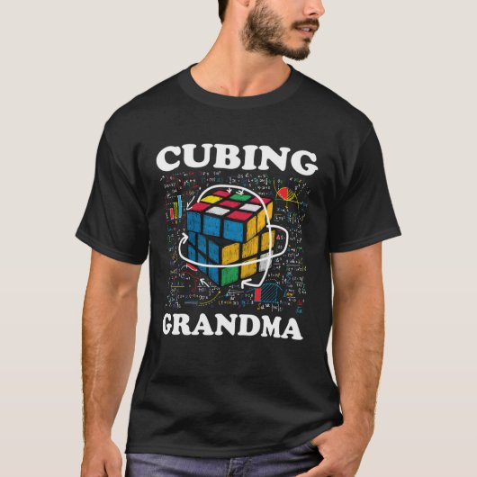 Cubing Grandma Speed Cubing Math T-shirt (Voorkant)