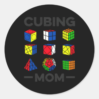 Cubing Moeder Speed Cubing Wiskunde Ronde Sticker
