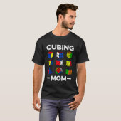 Cubing Moeder Speedcubing Speedsolving Cuber T-shirt (Voorkant volledig)