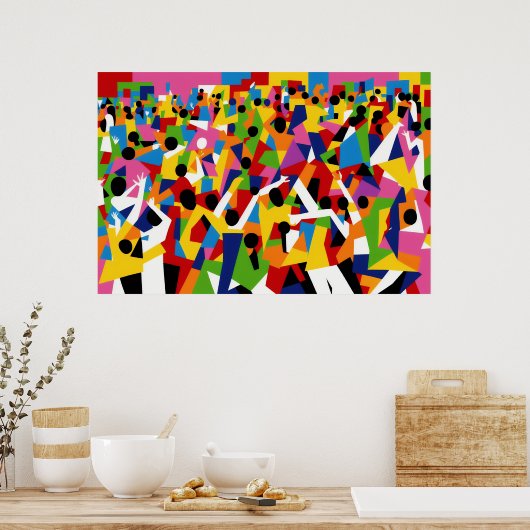Cubism Dansparty Poster (Keuken)