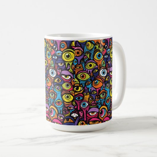 Cubism Halloween Chat Mug (Devant droit)