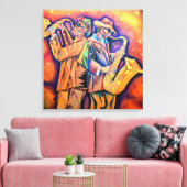 Cubism Musicians Portrait Canvas Afdruk (Insitu (Woonkamer))