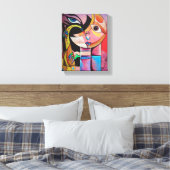 Cubism Surrealism Musician Portrait Canvas Afdruk (Insitu (Slaapkamer))