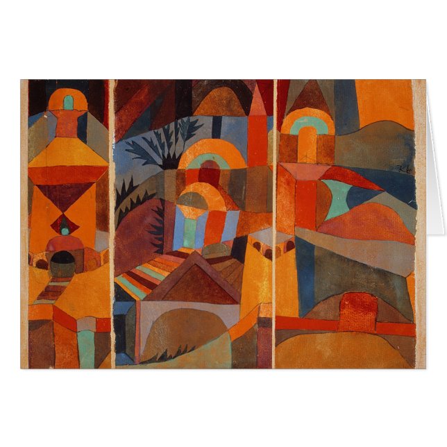Cubisme Abstrait coloré Klee Temple Gardens (Devant horizontal)