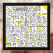 Cubisme Maze Raamsticker (Vel 2)