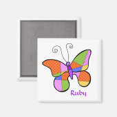 Cubisme Whimsical Magnet Papillon (Recto/Verso)