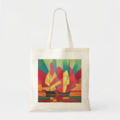 Cubist Abstract van Spuntsokken en Ocean Skies Tote Bag (Voorkant)