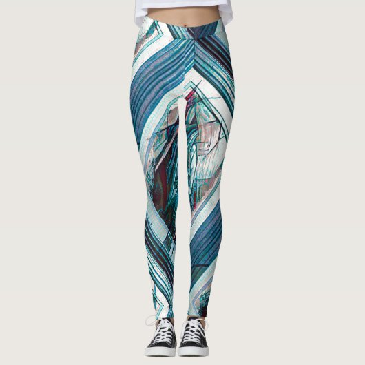 Cubist Art Deco Belly Dancer Leggings (Voorkant)