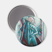 Cubist Art Deco Belly Dancer Magneet (Voorkant / Achterkant)