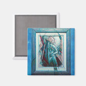 Cubist Art Deco Belly Dancer Magneet (Voorkant / Achterkant)