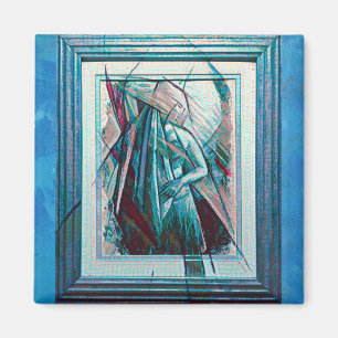 Cubist Art Deco Belly Dancer Magneet