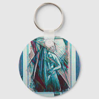 Cubist Art Deco Belly Dancer Sleutelhanger