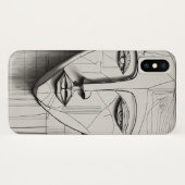 Cubist Art iPhone X Coque - Unique Abstract Design (Dos (Horizontal))