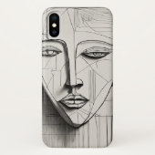 Cubist Art iPhone X Coque - Unique Abstract Design (Dos)