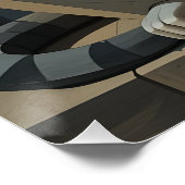 Cubist Harmony: Feline Violinist Perfect Poster (Hoek)