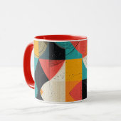 Cubistic Fish Two-Tone Coffee Mok (Voorkant links)