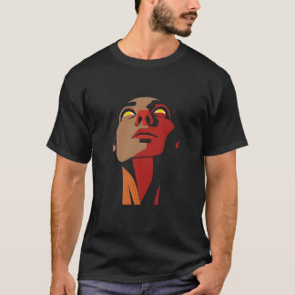 Cubistisch mannenillustratie T-shirt
