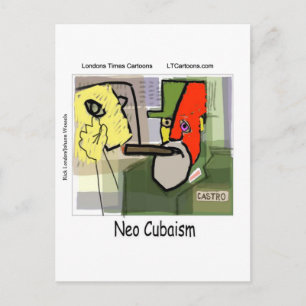 Cubistische Castro NeoCubisme Grappig Briefkaart