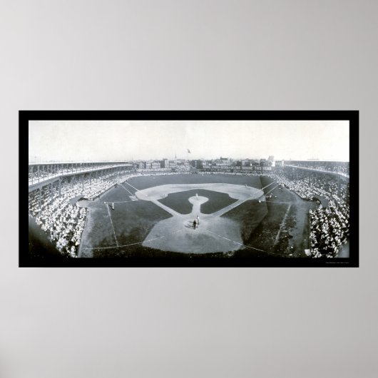 Cubs Giants Baseball Foto 1908 Poster (Voorkant)